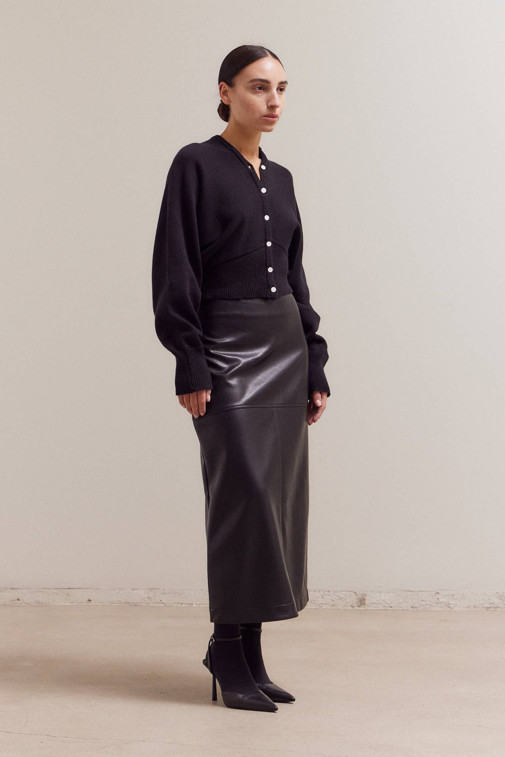 Fitted Black Cardigan