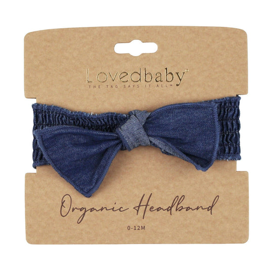 Denim Denim Smocked Headband