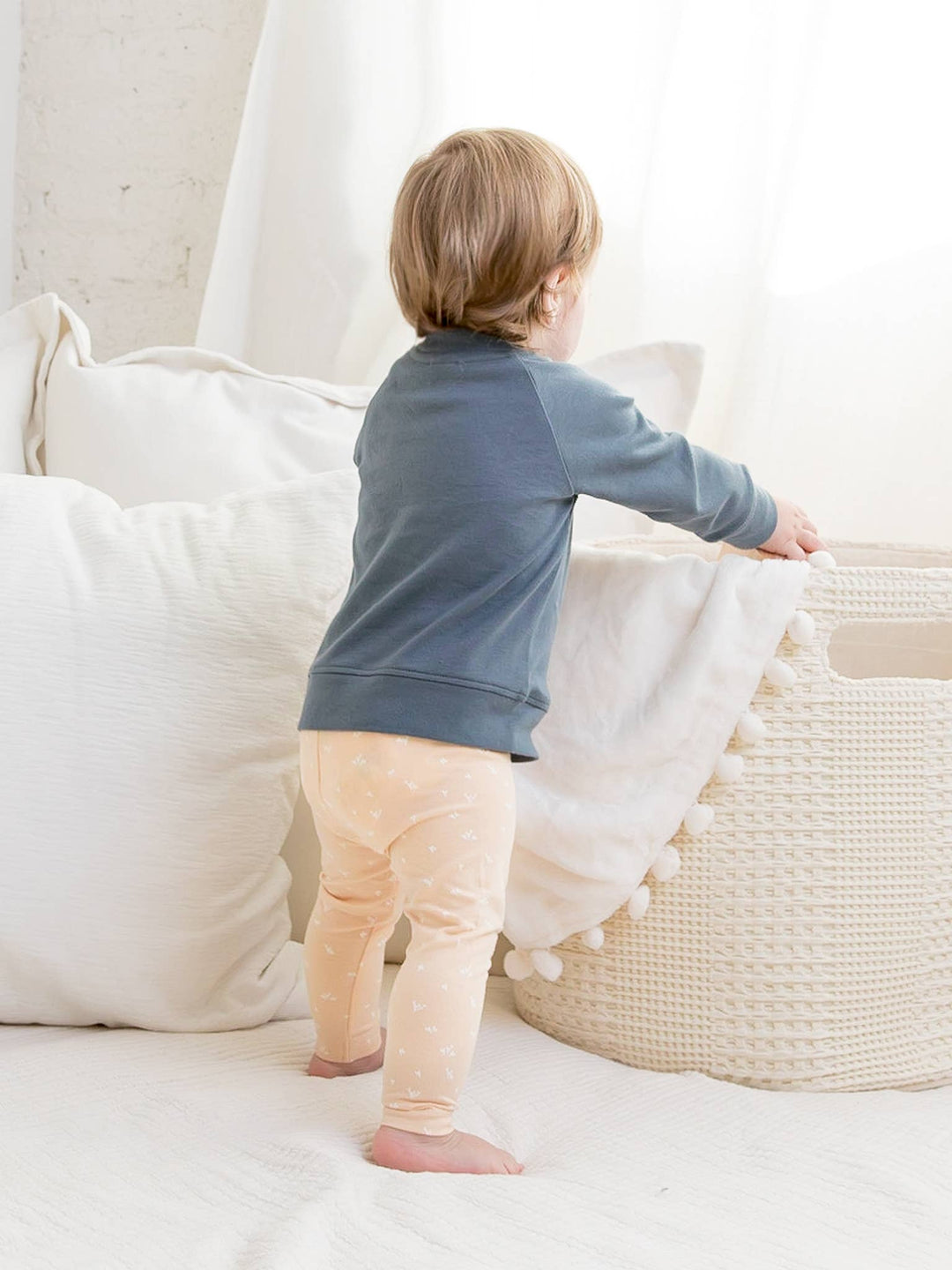 Organic Baby and Kids Portland Pullover in Harbor