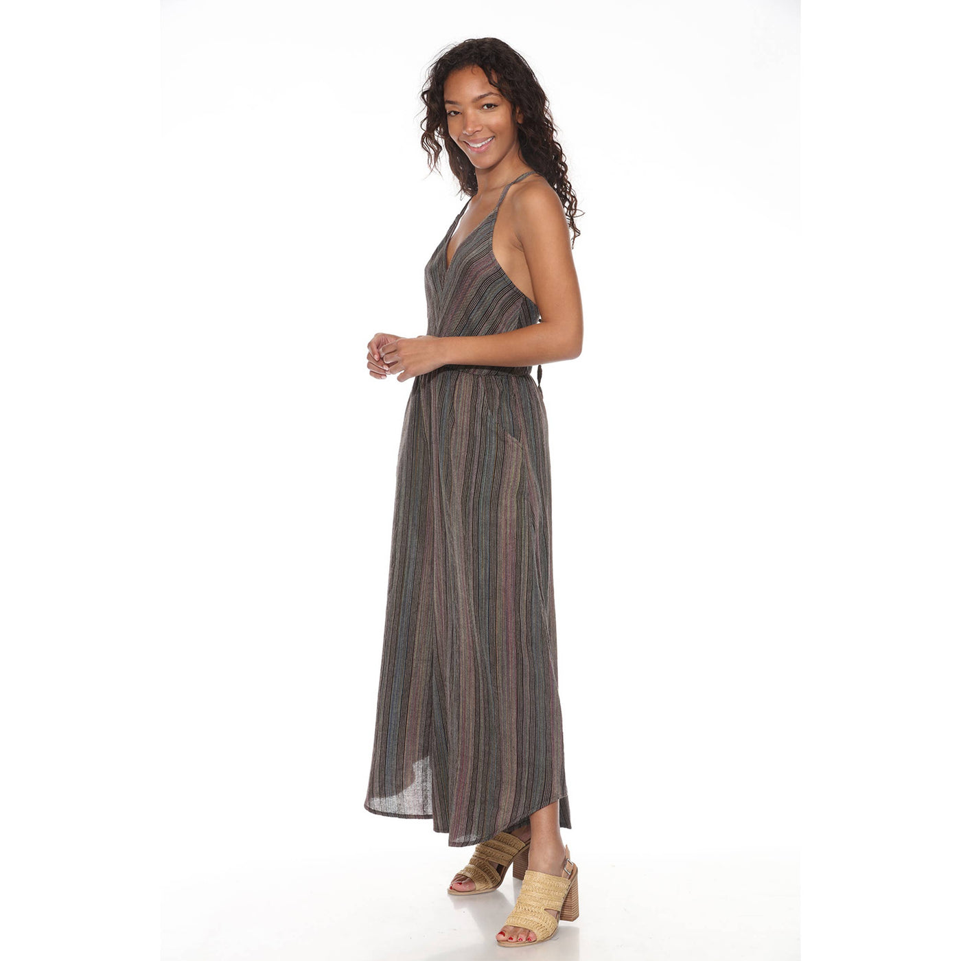 Stripe Plazzo Overall