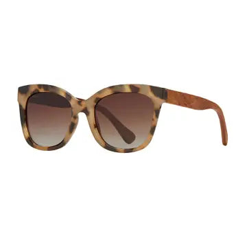 Nora - Recycled Plastic & Walnut Wood Sunglasses