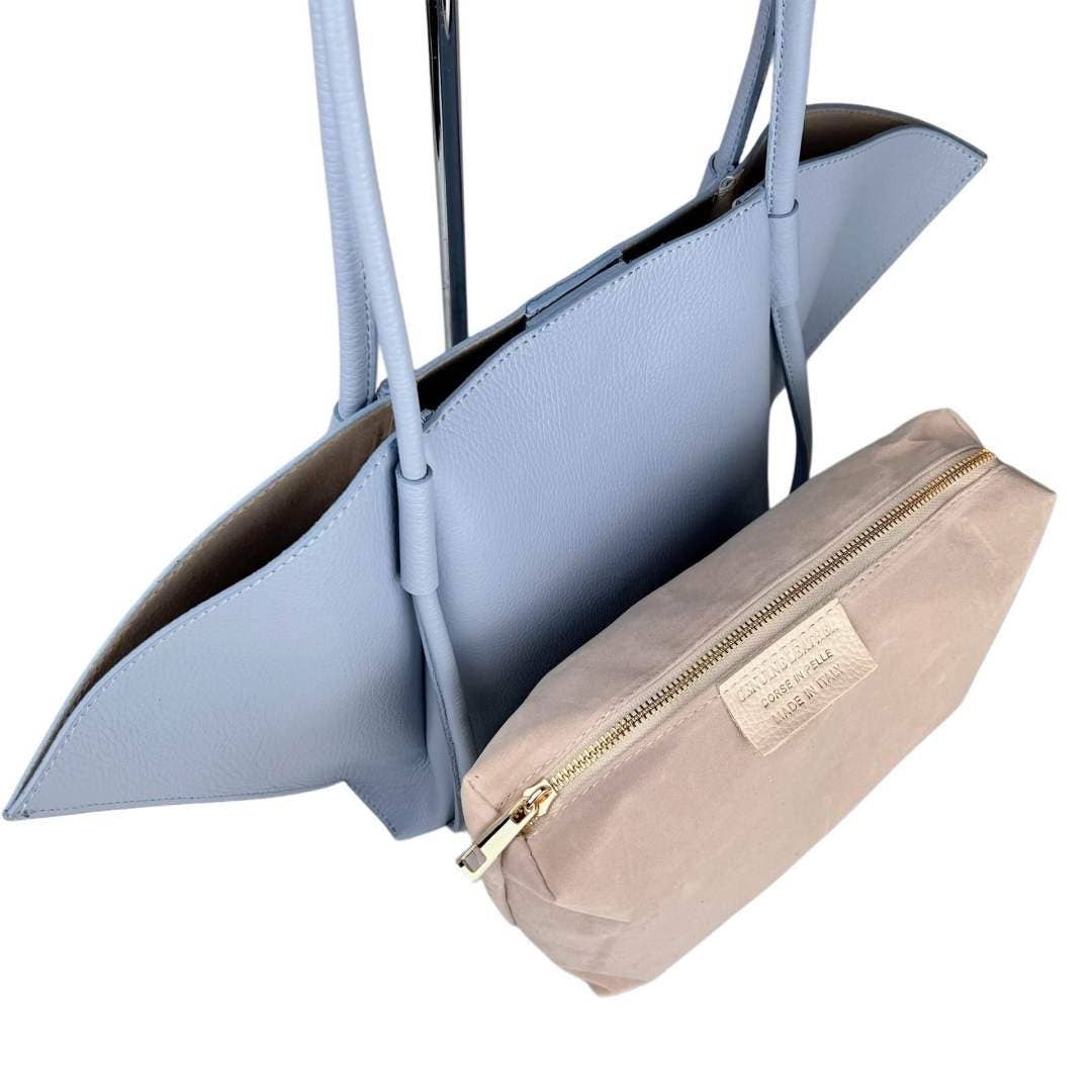 Minimalist Italian Leather Shoulder Bag