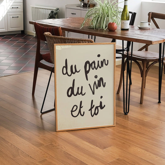 Du Pain Du Vin And You Handwritten Print