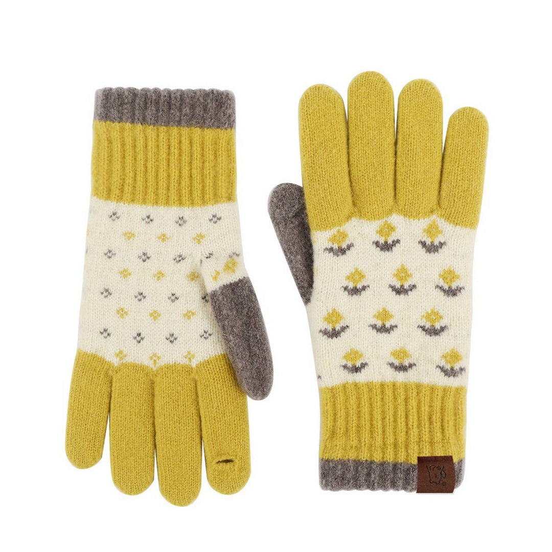 Pattern Knit Gloves
