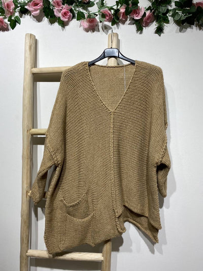 Alpaca Blend Asymmetrical Sweater