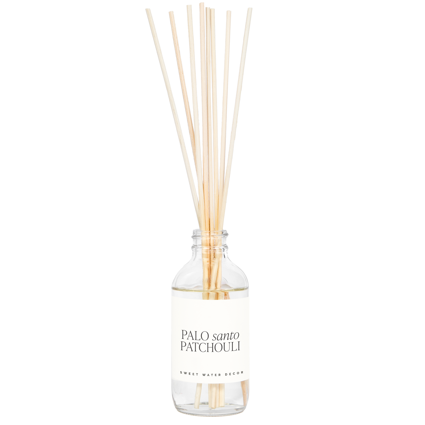 Sweet Water Decor Palo Santo Patchouli Clear Reed Diffuser - Home Decor & Gift - Simple Good