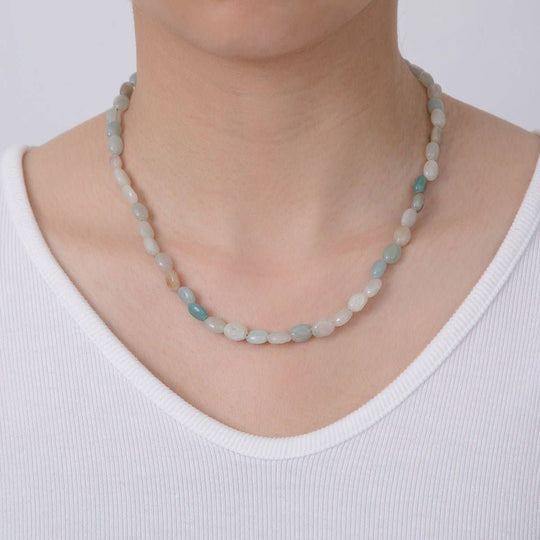 Oblong Amazonite Beaded Necklace