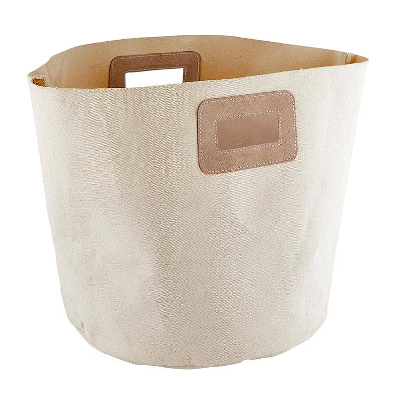 Canvas Bag with Natural Suede Handles