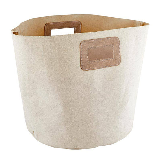 Canvas Bag with Natural Suede Handles