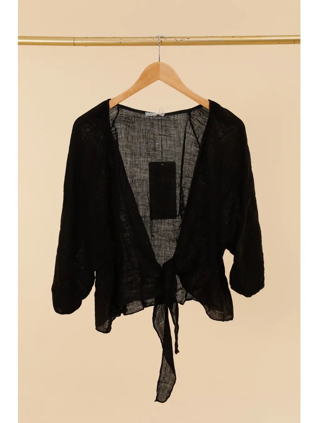 Tie Wrap Linen Top