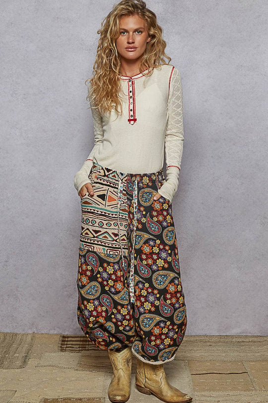 Cut And Sew Mixed Knit Top