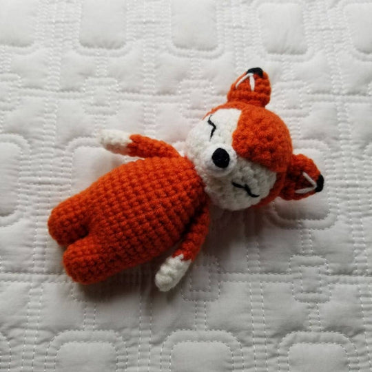 Fox Hand Crocheted Baby Plush Teething Toy