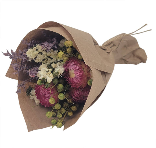 Mini Strawflower & Larkspur Bouquet Bundle