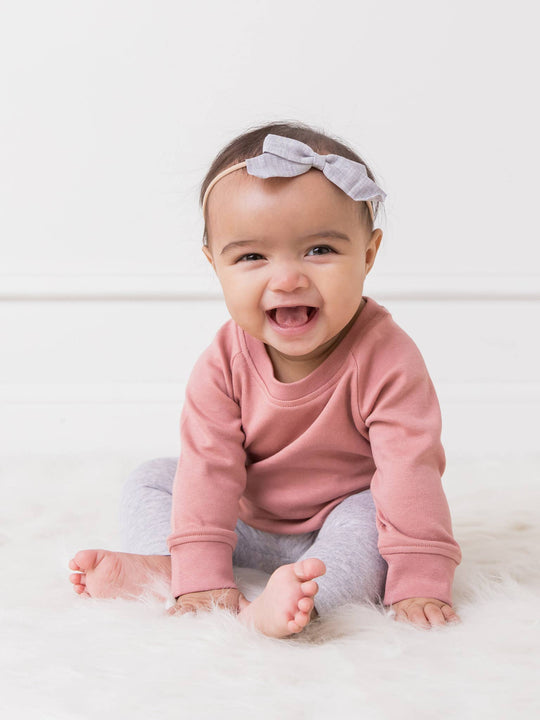 Organic Baby and Kids Portland Pullover in Rose