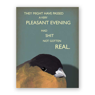 The Mincing Mockingbird Passed a Pleasant Evening Greeting Card - Simple Good