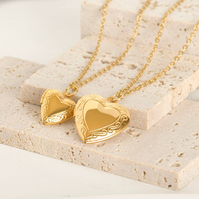 Vintage Heart Locket Necklace