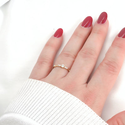 Sterling Silver Cluster CZ Ring