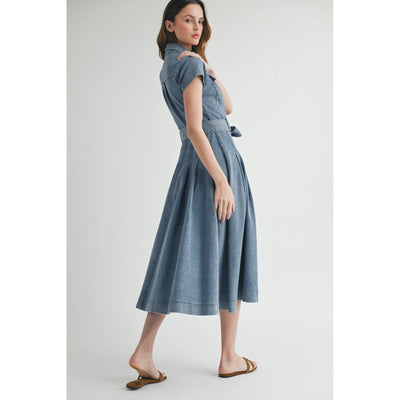 Denim Button Down Shirt Dress