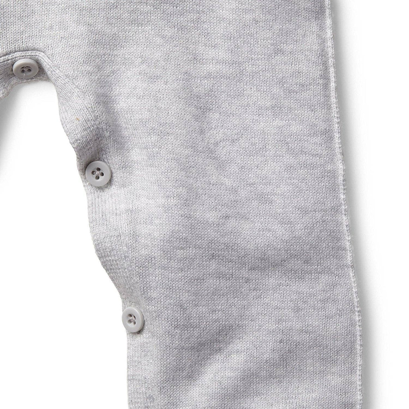 Gray Raglan Knit Romper