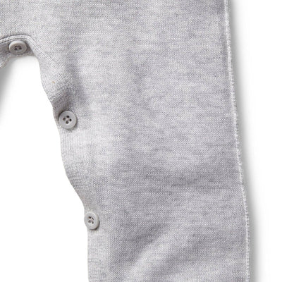 Gray Raglan Knit Romper
