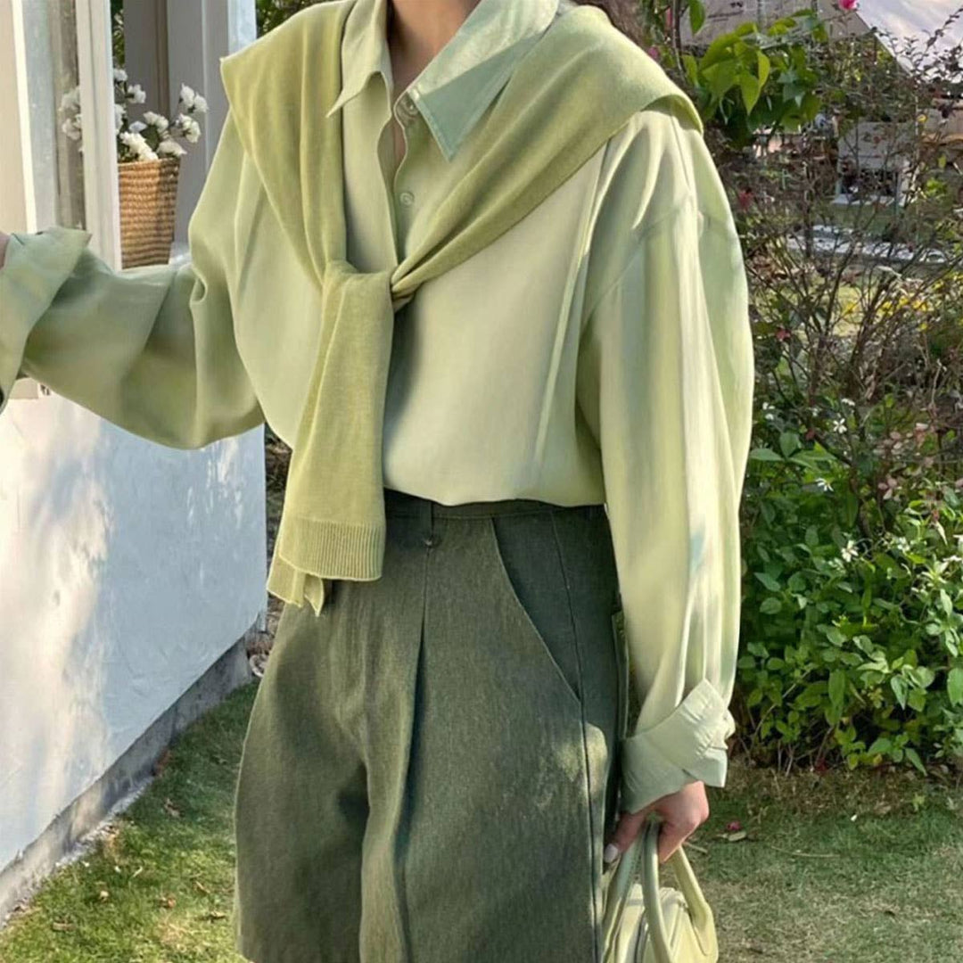 Solid Color Knotted Shawl
