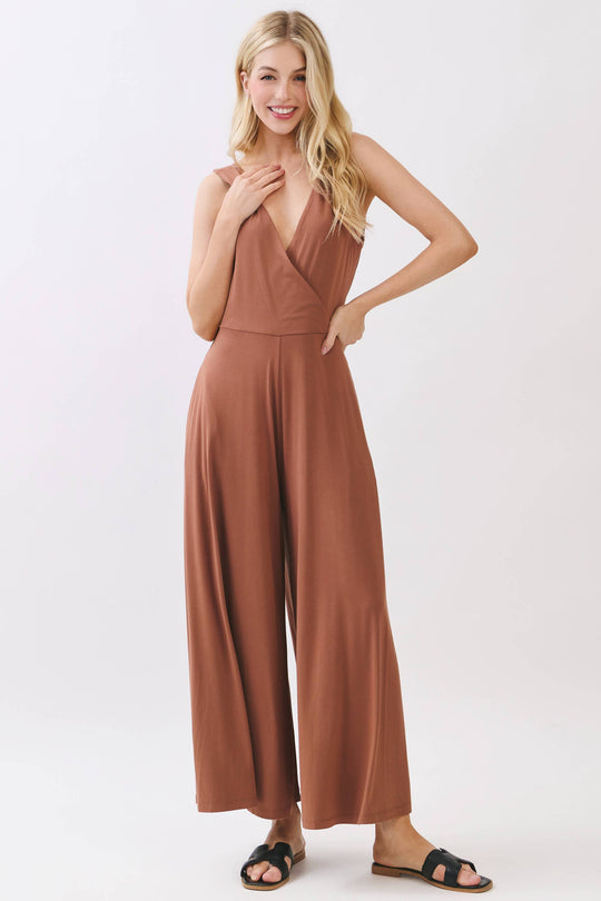 Sleeveless Wide Leg Jumpsuit