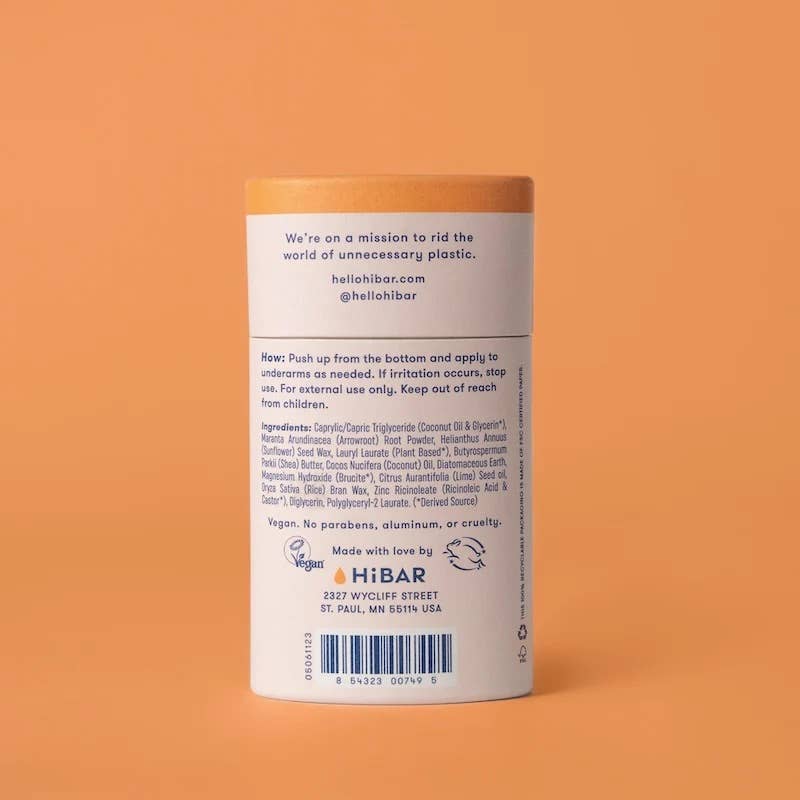 HiBAR Pink-Iris-Neroli Sensitive Skin Deodorant