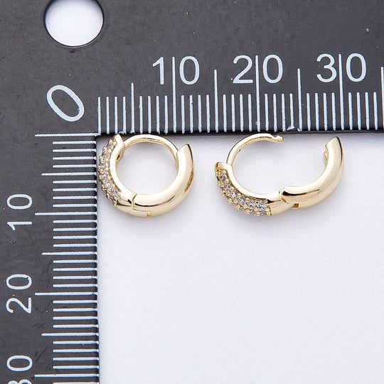 14K Gold Filled Micro Paved CZ Cartilage Huggie