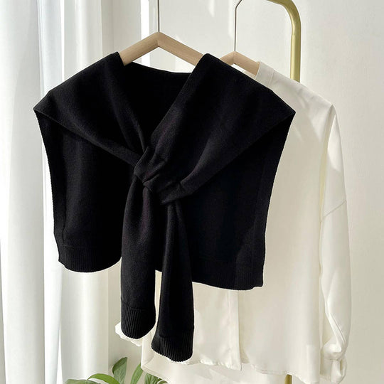 Solid Color Knotted Shawl