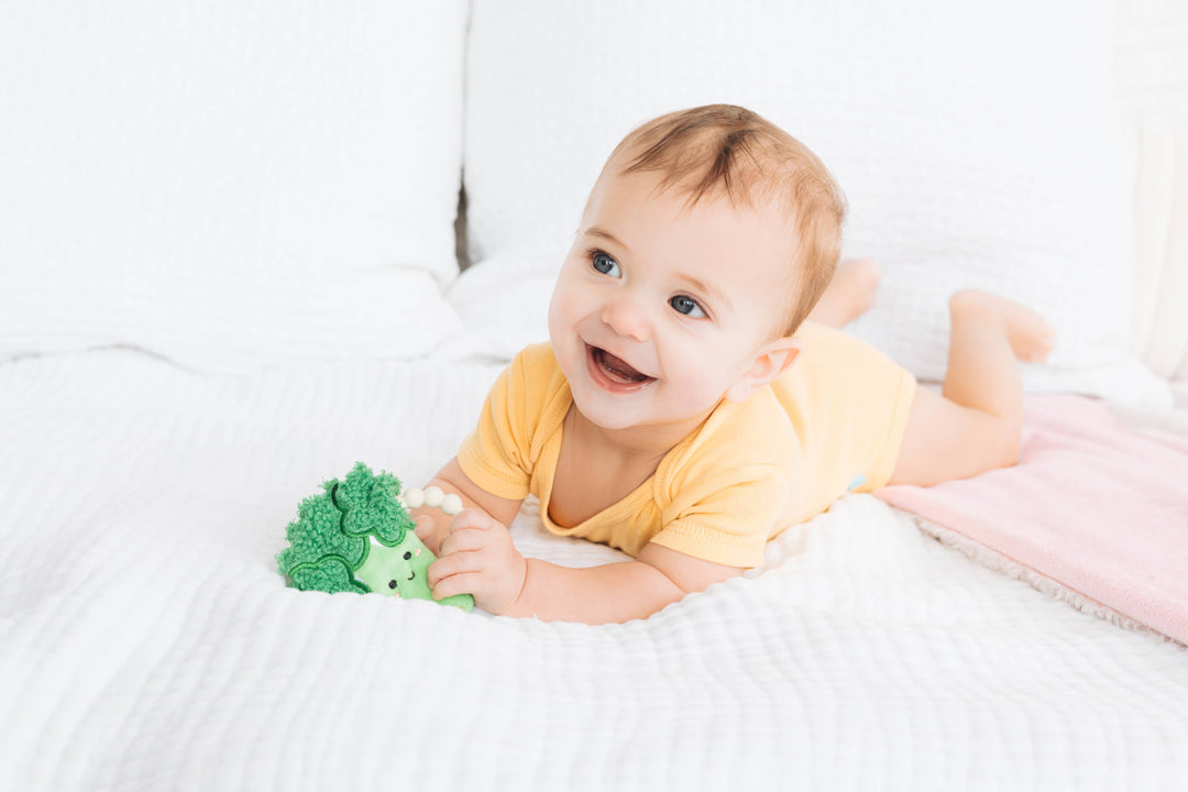 Broccoli Crinkle Baby Teether