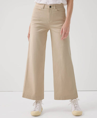 Women's Stretch Twill Denim Wide Leg Pant