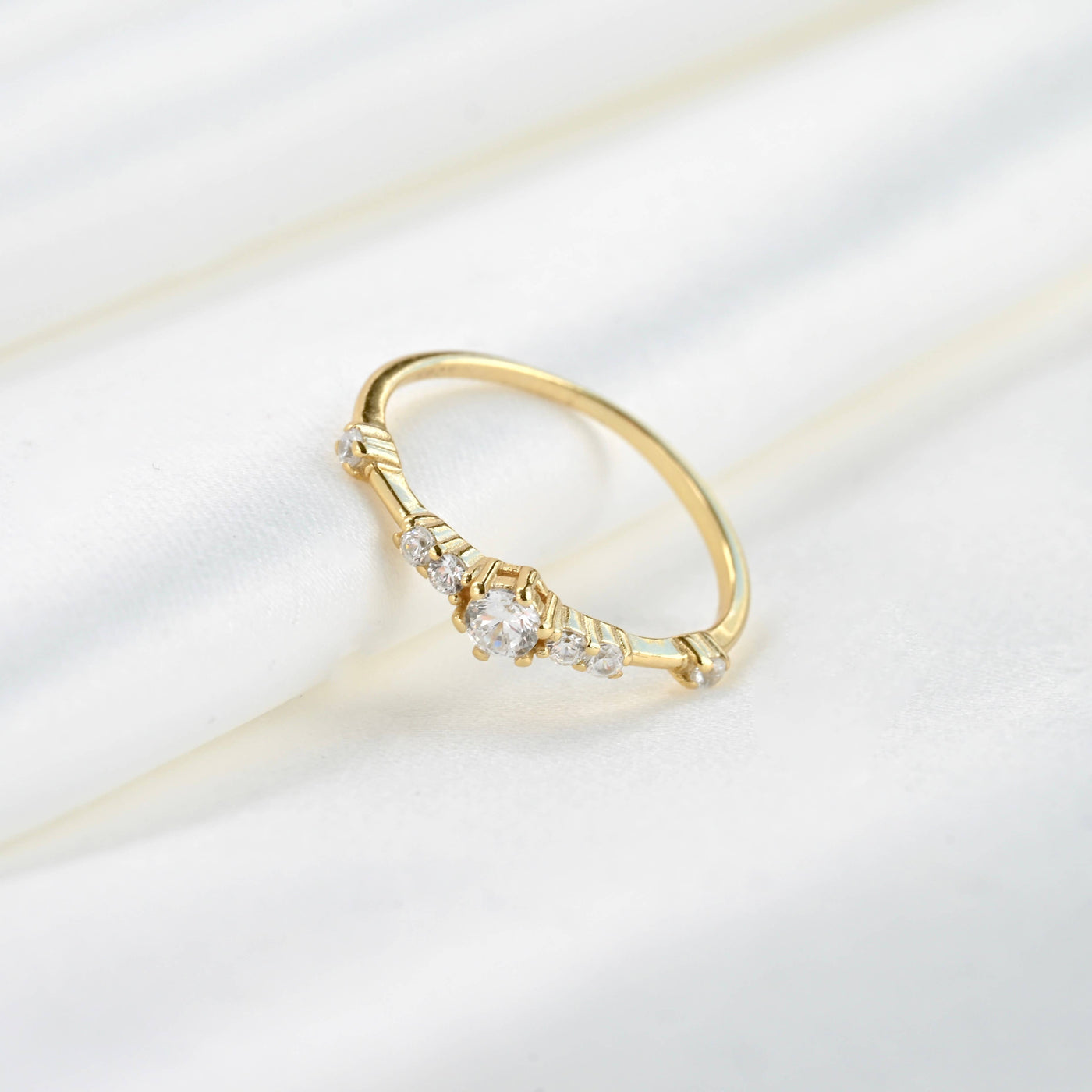 Sterling Silver Cluster CZ Ring