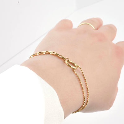Circle Link Bracelet, Waterproof Mixed Chain Bracelet