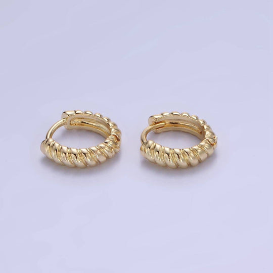 14K Gold Filled Croissant Huggie Earrings