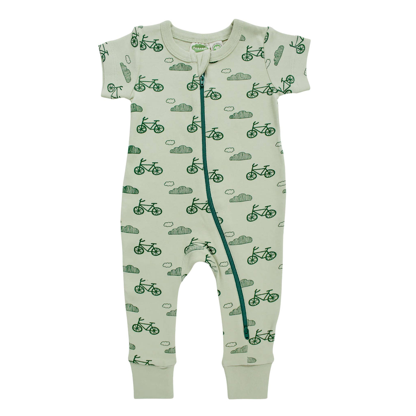 Signature Print '2-Way' Zip Romper - Short Sleeve