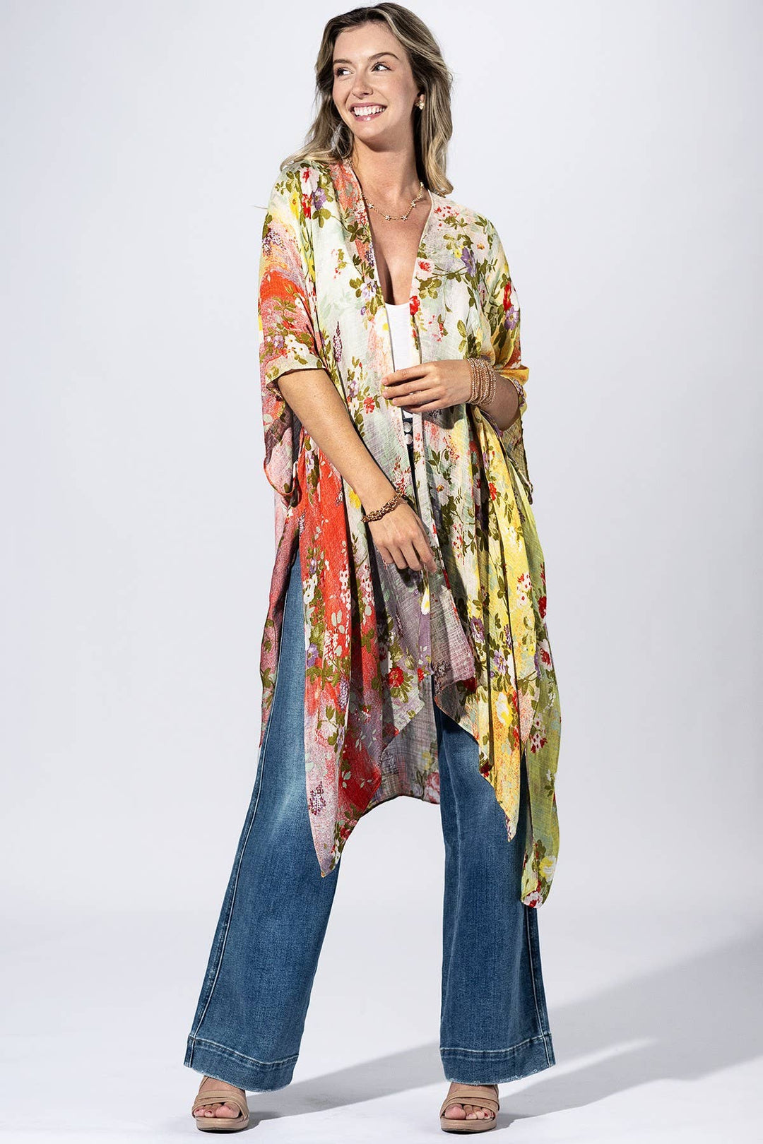 Flower Multi Garden Kimono