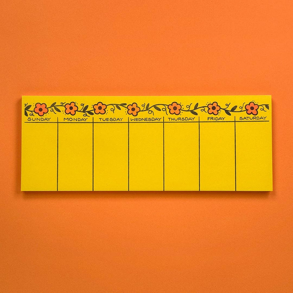 Floral Vine Weekly Planner Pad