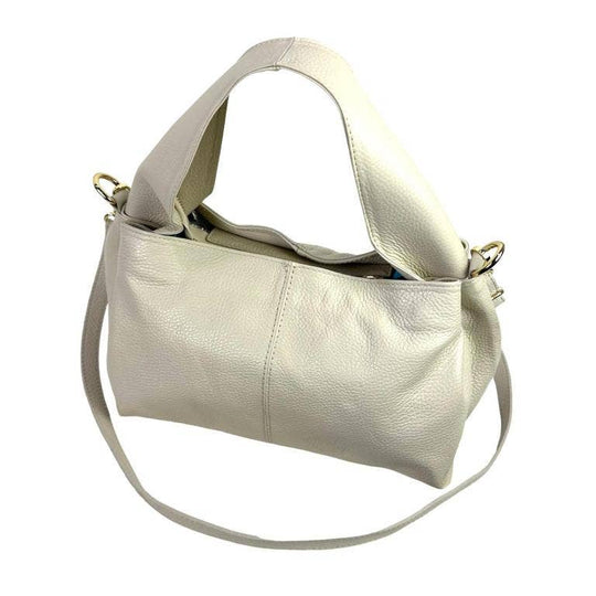 Italian Leather Handbag with Thick Short Handle