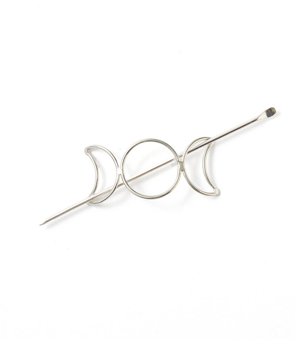 Indukala Moon Phase Hair Slide with Stick