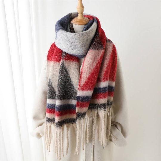 Triangle Fringe Winter Scarf