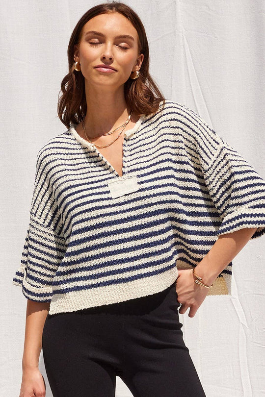 Lightweight Striped Slouchy Sweater