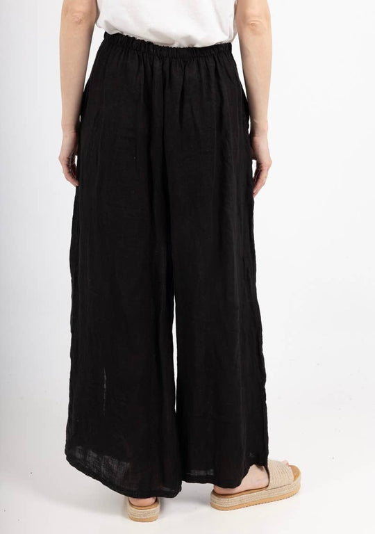Straight buttoned Linen trousers