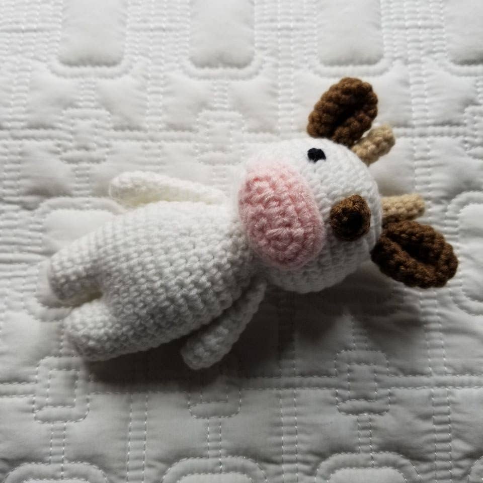 Cow Hand Crocheted Baby Plush Toy