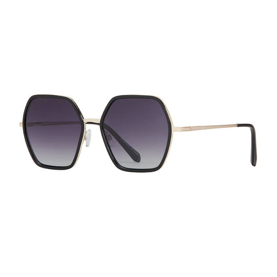 Addyson Onyx / Gold / Gradient Grey Polarized Sunglasses