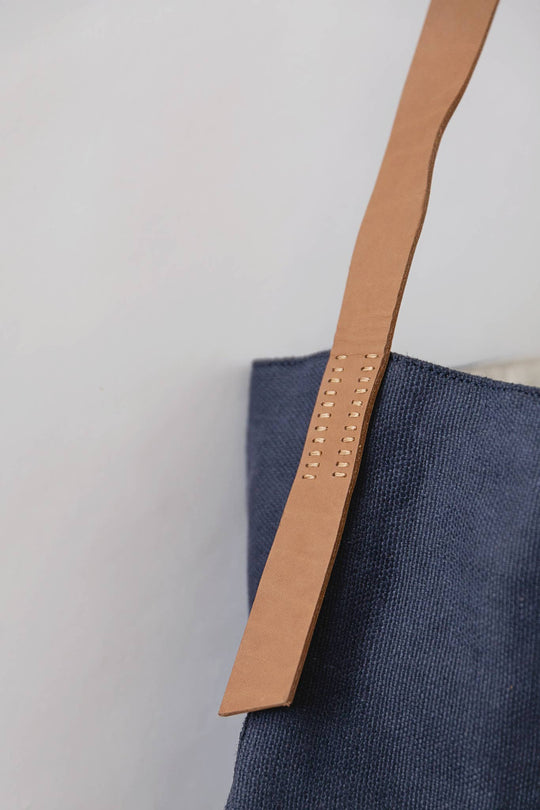 Large Jute Indigo Shoulder Bag