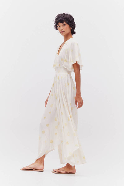 Watercolor Floral Print Dress