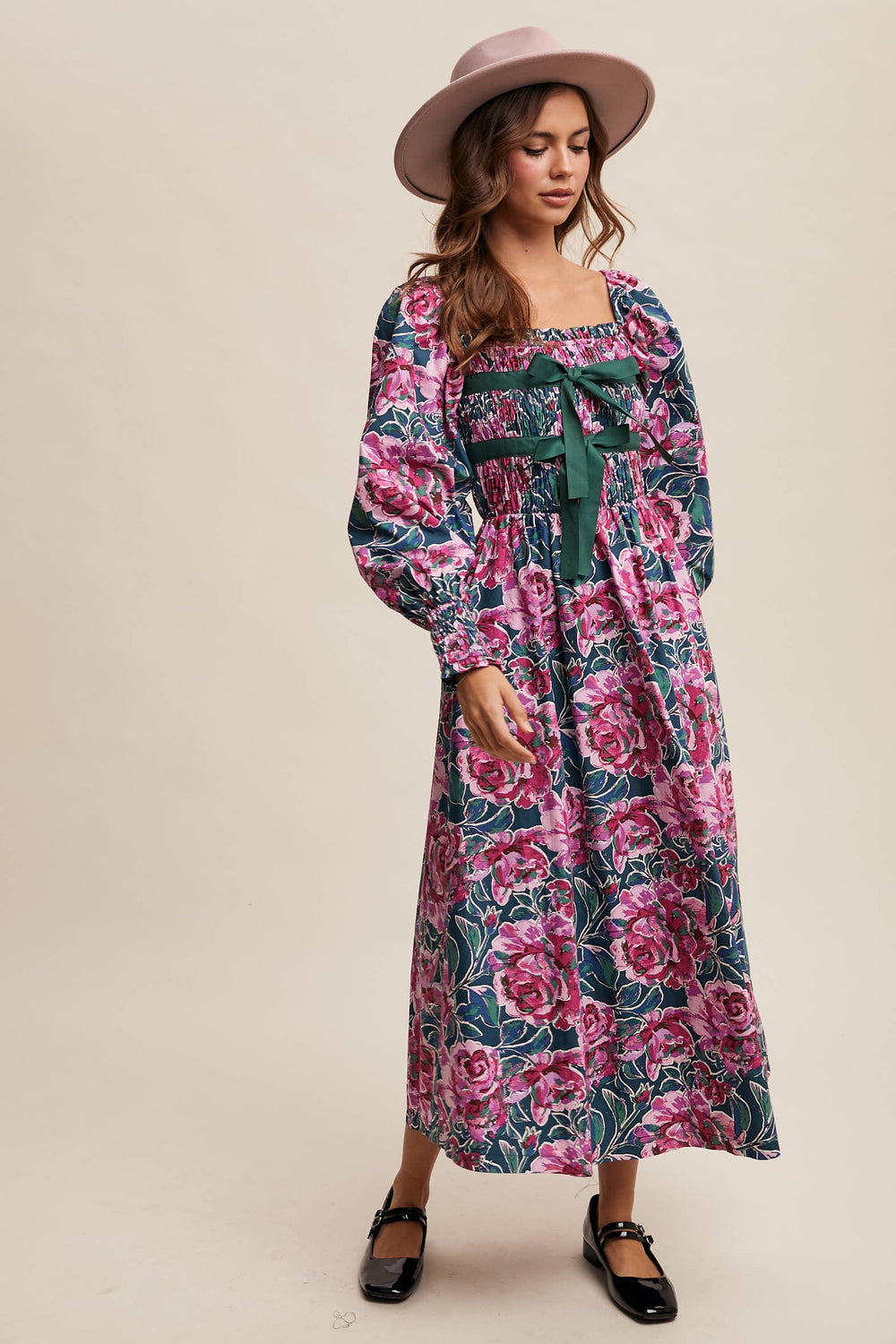 Floral Smocked Maxi Dress