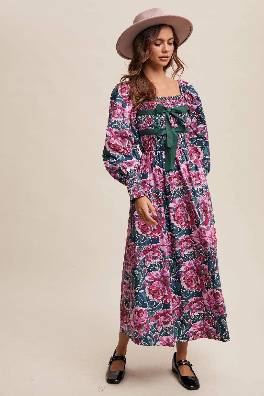Floral Smocked Maxi Dress