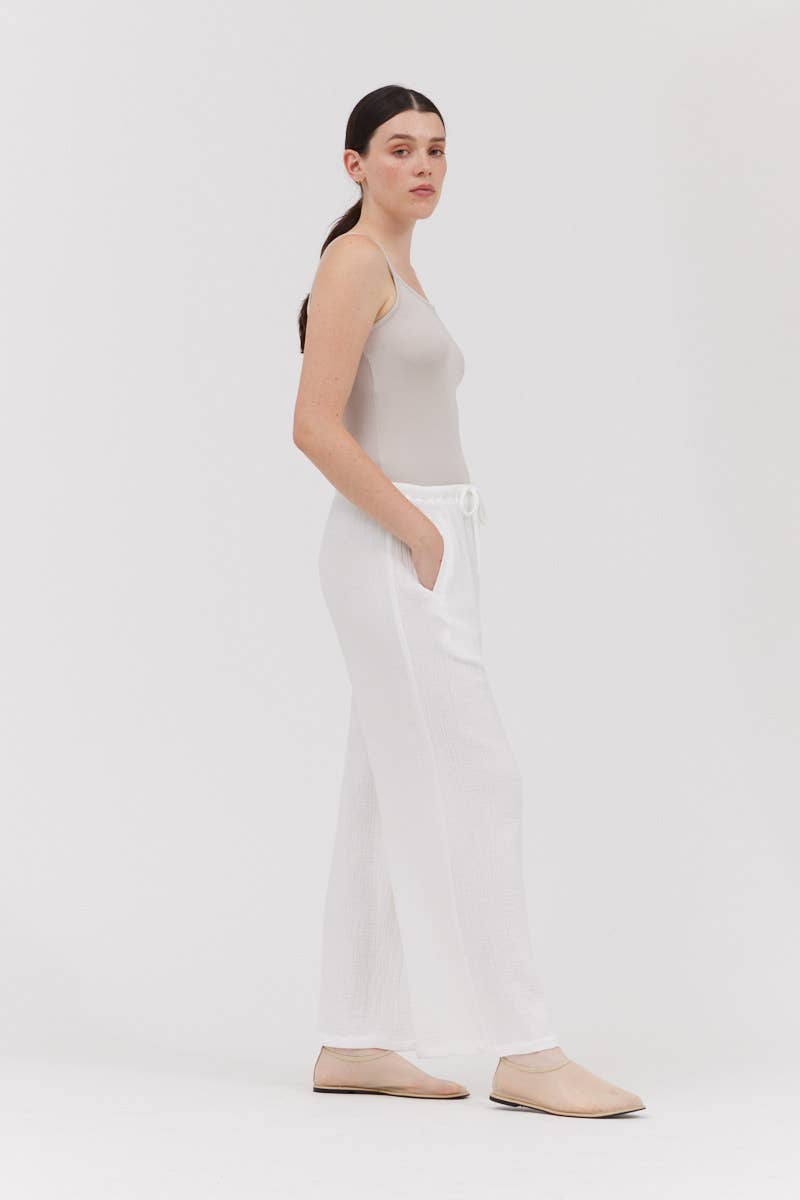 Long Line Gauze Pants