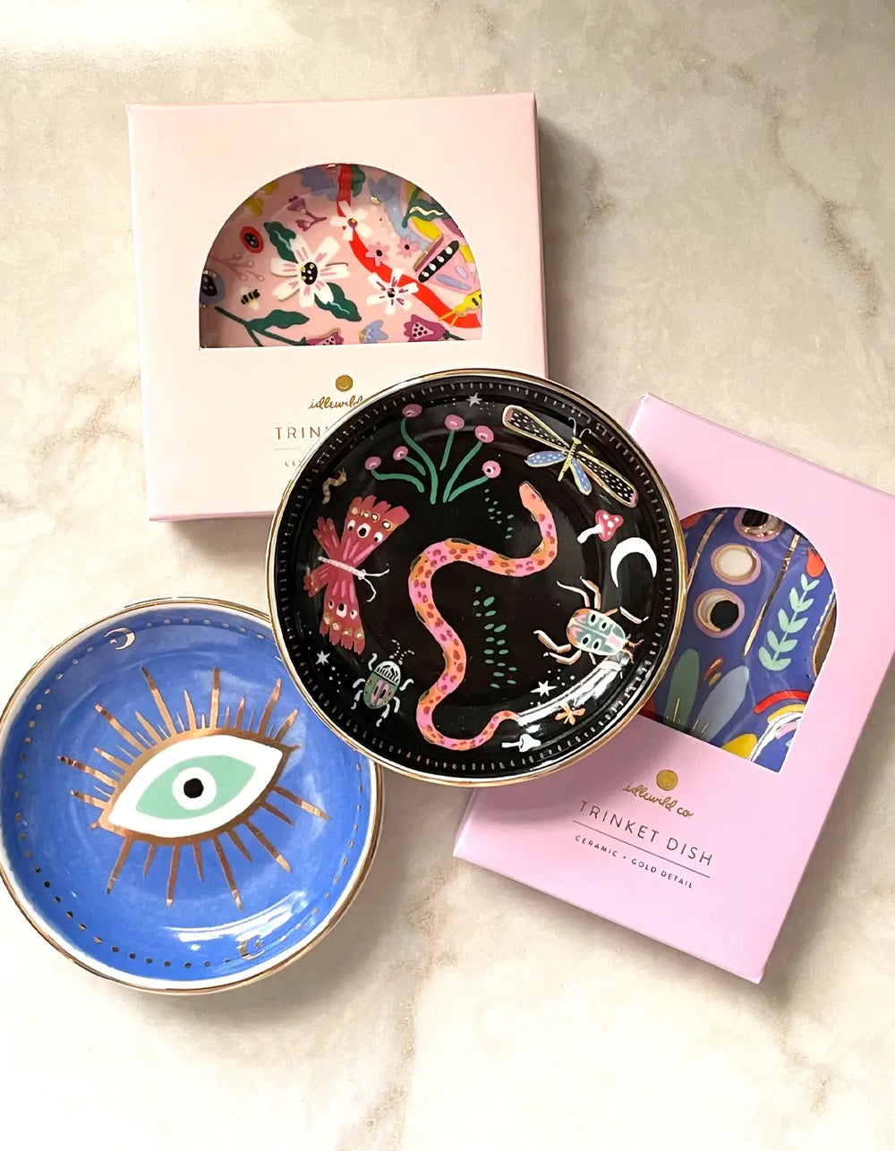 Hamsa Porcelain Trinket Dish